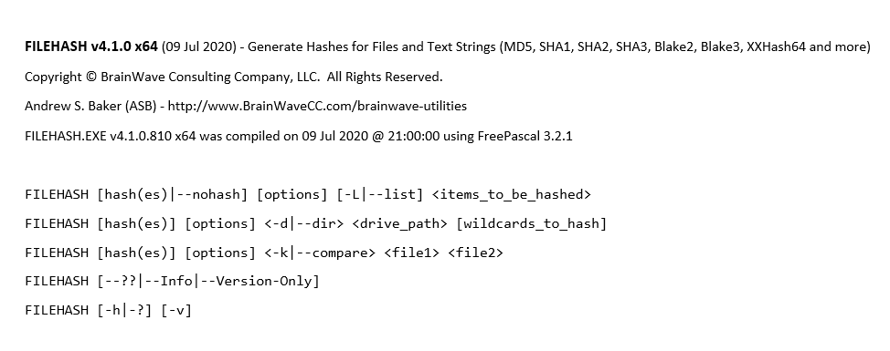 FileHash: The Quick and Dirty File Integrity Checker