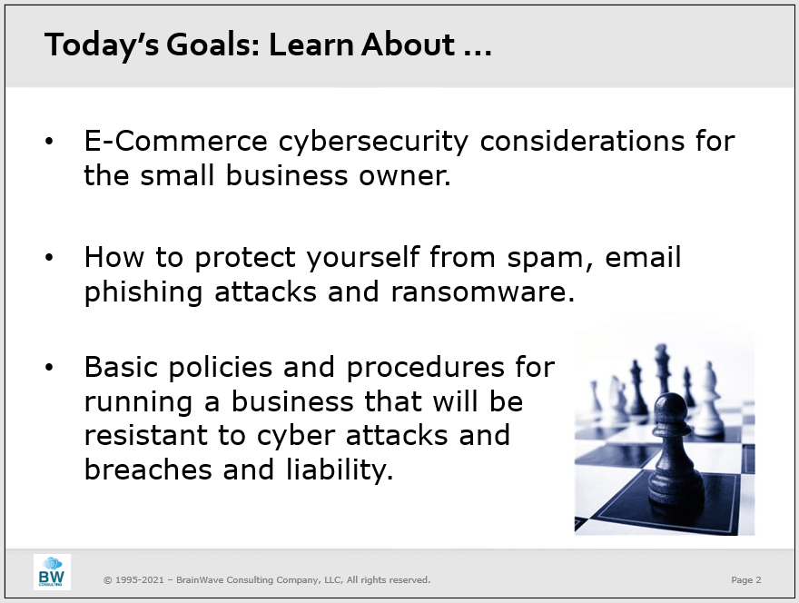 CyberSecurity 102 for Small Businesses